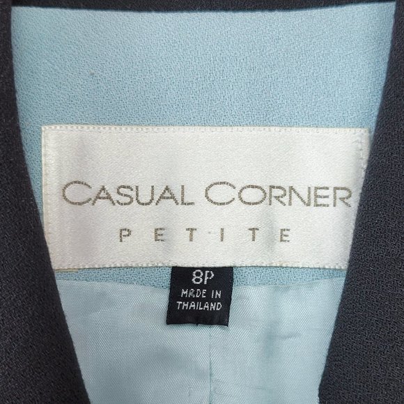 Vintage 90s Baby Blue & Black Colorblock Blazer Jacket - Picture 8 of 8